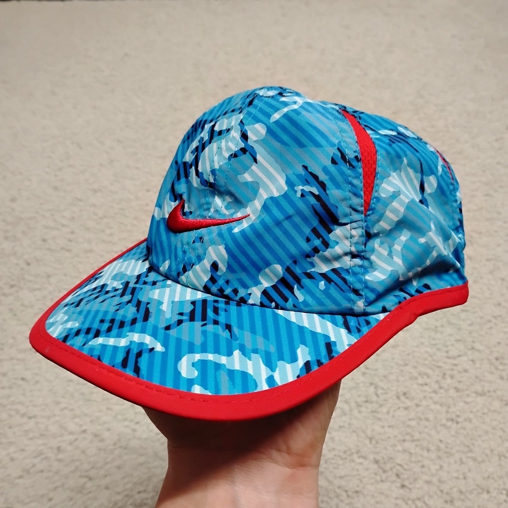 Nike Hat Cap Boys 4/7 Youth Kids Panel Camouflage Run Beach Strap Back Hiking